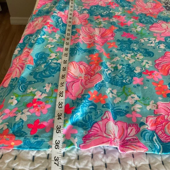 Lilly Pulitzer Alessa Swing Dress L Tropical Luscious Lions NWT Surf Blue - Picture 6 of 8